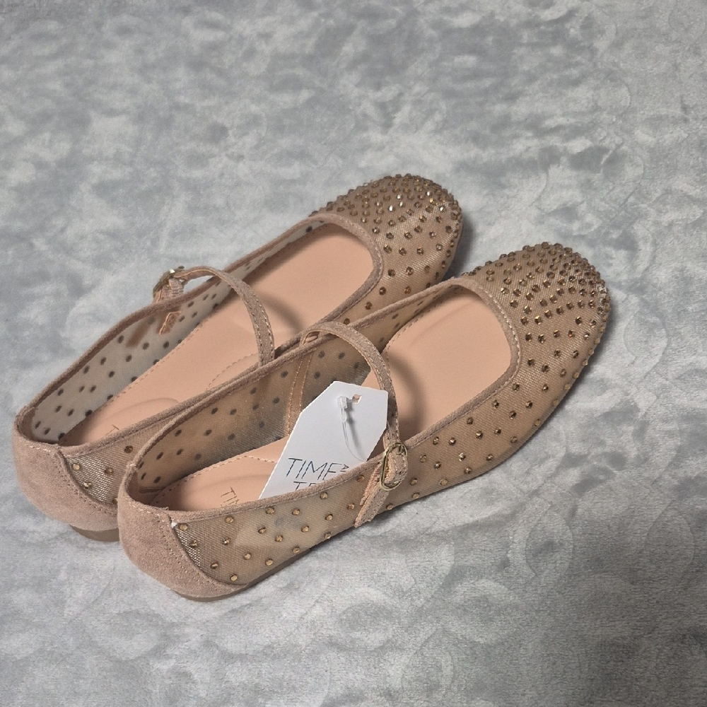 Time and Tru Women's Rhinestone Detail Flats